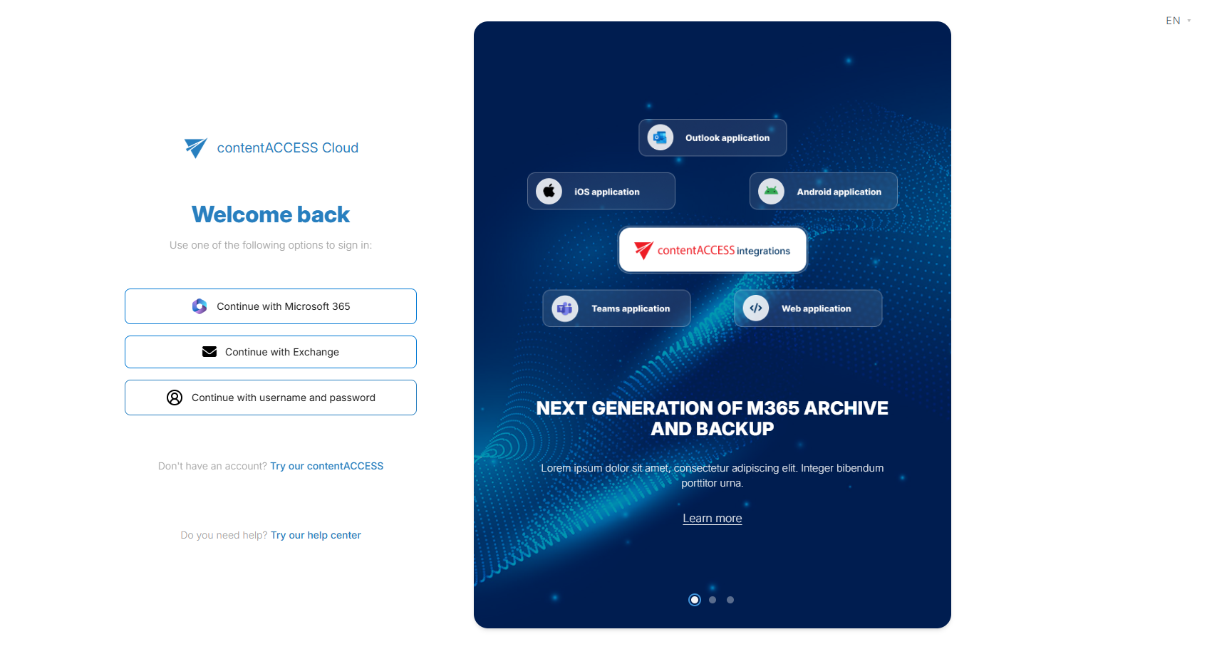 New Sign-in experience