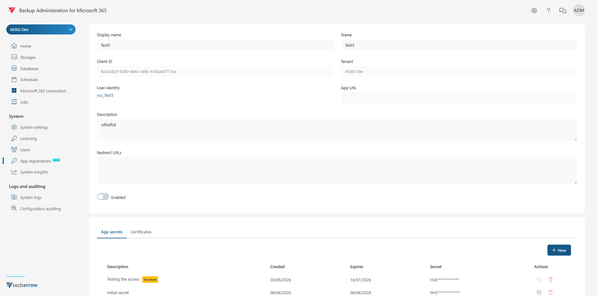 Manage app registration