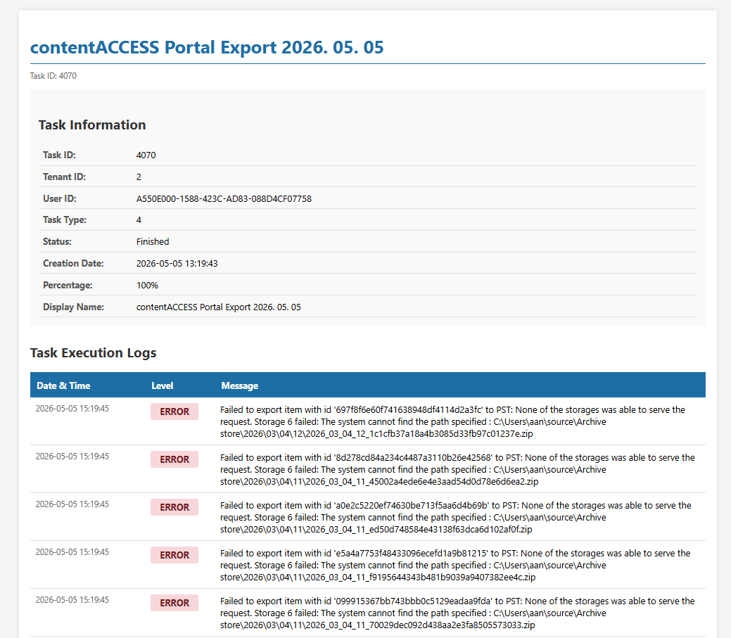 Portal logs