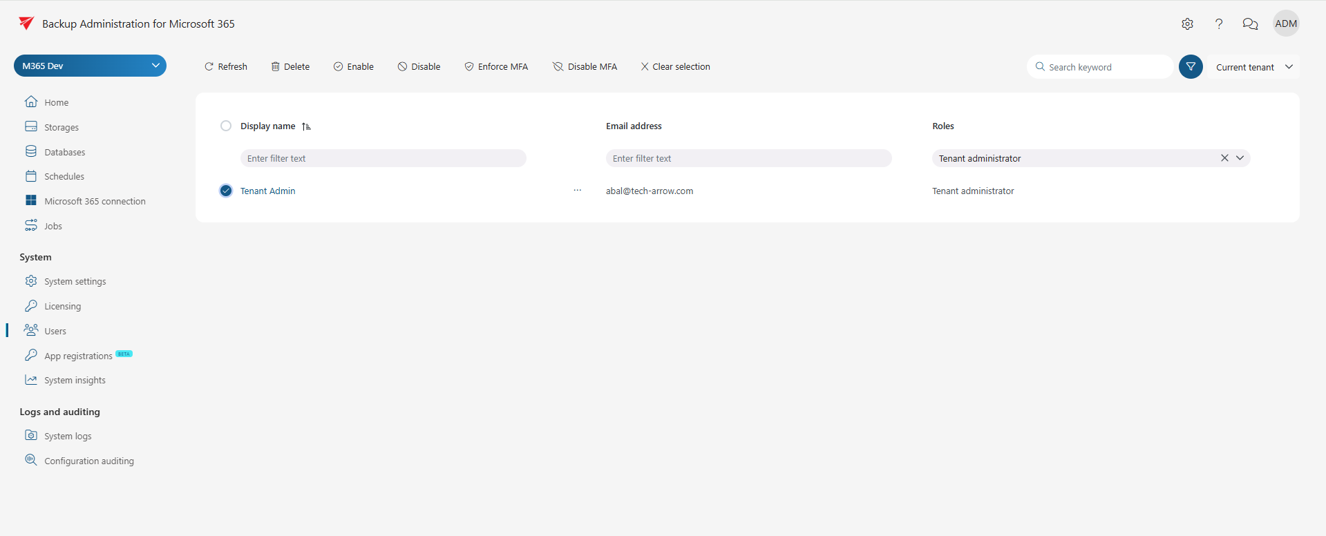 User management