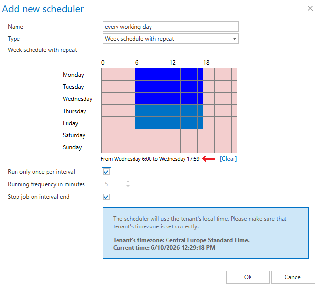 Scheduler4 weekmap
