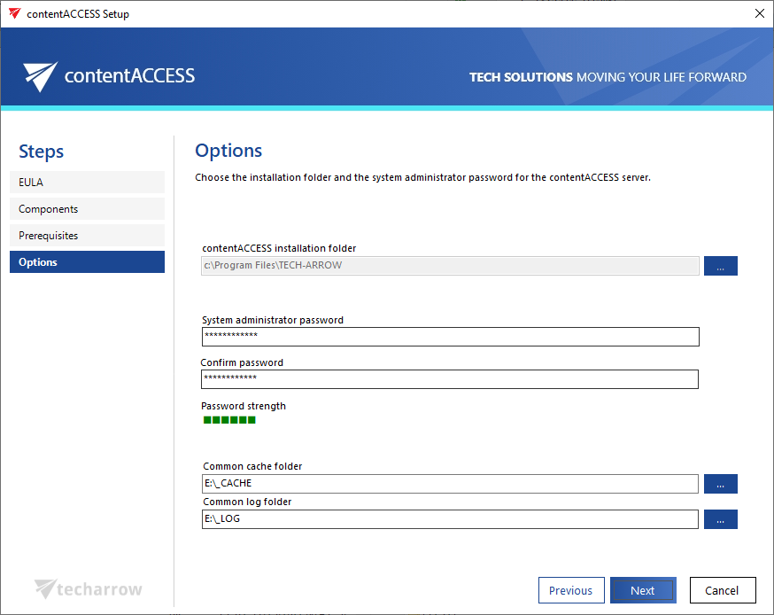Common log folder in the installation package