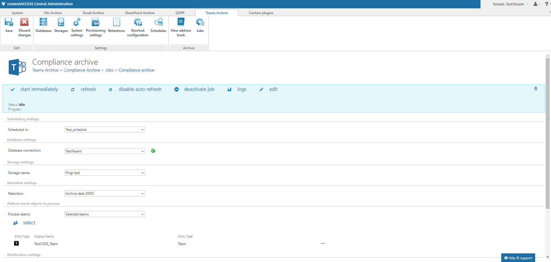 Teams compliant archive