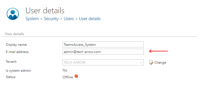 contentACCESS user details