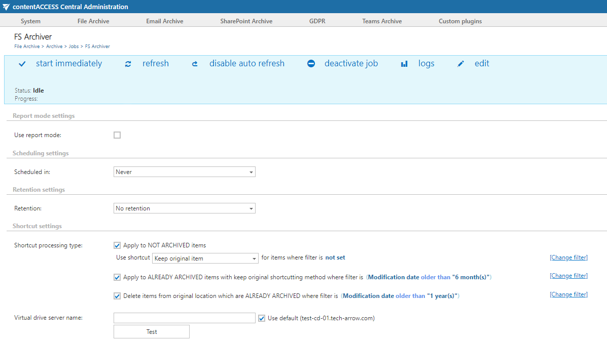 Multi-level archiving for file archive