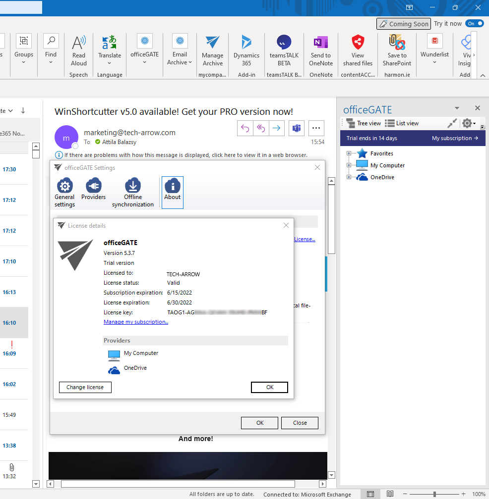 TECH-ARROW Store integration into officeGATE