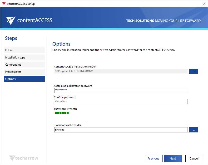 System user password in the installation package