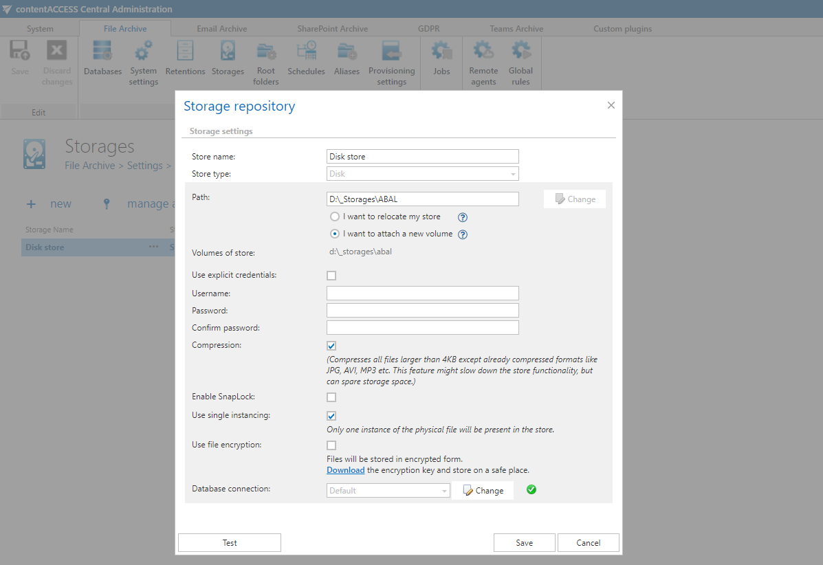 Disk storage relocation